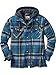 Legendary Whitetails Men's Maplewood Hooded Shirt Jacket, Slate Hatchet Plaid, 4X-Large