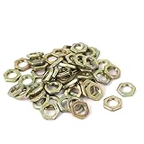uxcell M7x0.75x2mm Carbon Steel Hex Nuts Fastener 50pcs for Screws Bolts