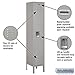 Salsbury Industries 61152GY-U Single Tier 12-Inch Wide 5-Feet High 12-Inch Deep Unassembled Standard Metal Locker, Gray
