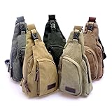 SlickBlue Casual Canvas Unbalance Backpack Crossbody Sling Bag Shoulder Bag Chest Bag For Men