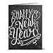 Note Card Cafe New Year Card with Envelopes | 36 Pack | Blank Inside, Glossy Finish | Bubbly Happy New Year | Blank Inside, Glossy Finish | Set for Holidays, Winter, Gifts, Presents, Work Parties