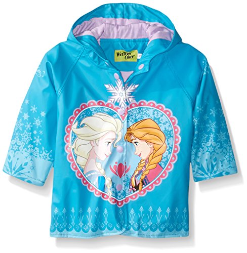 Western Chief Girls Rain Coat, Frozen Anna and Elsa, 4T