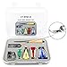 Wisehands 16 Pcs Bias Tape Maker Fold Bias Tape Set with 4 Different Sizes and 12 Tools for Sewing & Quilting Awl