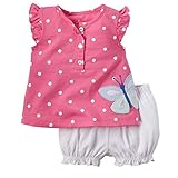 Timall Baby Girls Summer Cute Dots Vest T-shirt Tops Bloomers Pants Outfits Set
