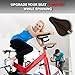 LuxoBike Gel Bike Seat Cover Padded Bicycle Seat Covers for Men - Comfort Extra Soft Padded Gel Bicycle Seat Pad - Spin Bike Seat Cushion Pads - Cycling, Spinning Class, Exercise Bike Stationary Cycle