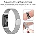 SWEES Metal Band Compatible Fitbit Inspire & Fitbit Inspire HR, Milanese Mesh Stainless Steel Magnetic Replacement Band Accessories Small Large for Women Men, Silver, Black, Lilac, Sangria, Champagne