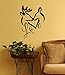 Love - Buck and Doe Making a Heart romantic wall decal 22x29 (Black)