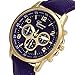 POTO 2017 New Waterproof Unisex Casual Geneva Faux Leather Quartz Analog Wrist Watch Fashion (Purple)