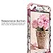 SKYLMW Case for iPhone 6 Plus, Case for iPhone 6s Plus, Three Layer Heavy Duty High Impact Resistant Hybrid Protective Cover Case for iPhone 6 Plus/6s Plus, Wave Flower/Rose