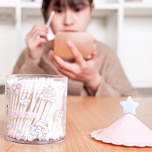 Polytree Cotton Ball and Swab Holder Organizer Storage Box Container Makeup Pads Swab Holder Case
