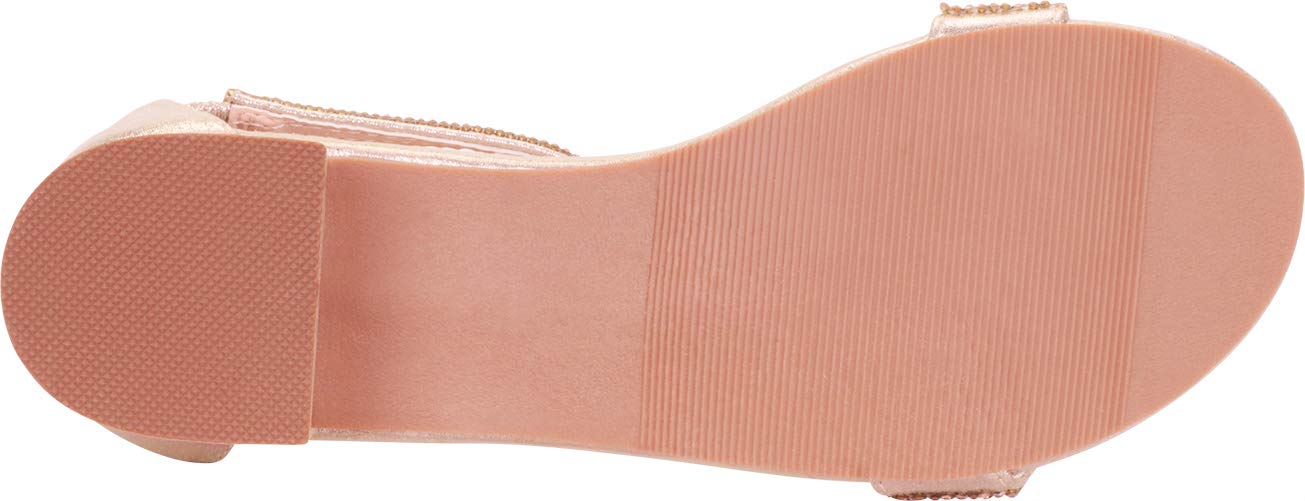 Cambridge Select Women's Open Toe Single Band Crisscross Ankle Strappy Crystal Rhinestone Low Chunky Block Heel Dress… - Image 4
