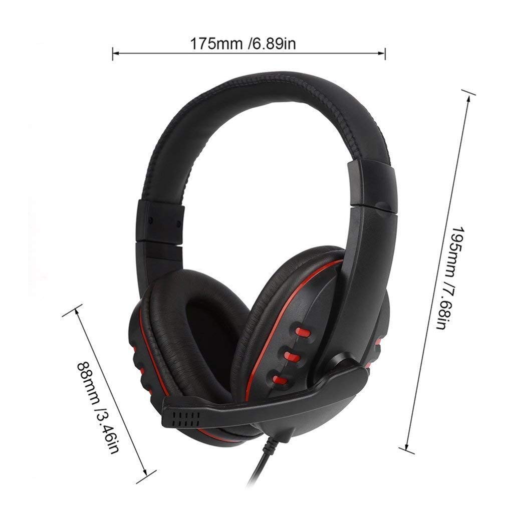 Gaming Headset LeftCafe Over-Ear Gaming Headphones 3.5mm Stereo Headband Headsets with Bass Surround Noise Canceling Microphone & Volume Control for PC Laptop Smartphone