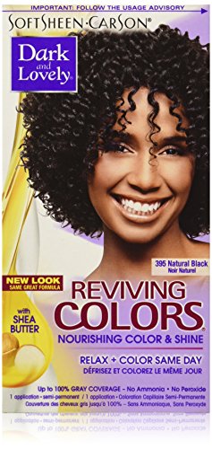 SoftSheen-Carson Dark and Lovely Reviving Colors Nourishing Color & Shine, Natural Black 395 (Best Hair Dye For Natural African Hair)