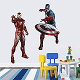 50*70 Cm the Avengers Iron Man Wall Sticker for Kid Children's Roomhome Decals Background Wallsticker