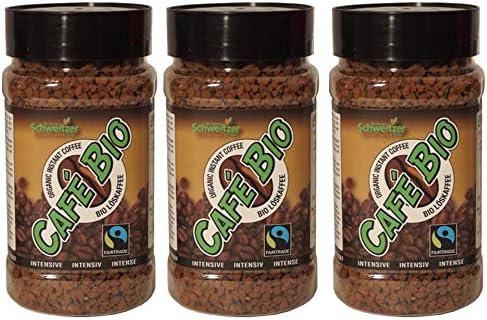 Amazon 有機コーヒー豆 インスタントコーヒー インテンシブ３本セット Cafe Bio カフェビオ インテンシブ オーガニック 有機豆100 使用 フリーズドライ インスタントコーヒー 100g X 3本 高級アラビカ種豆 ダークロースト 中深煎り 強く濃い味 酸味は少なく豊かな