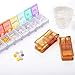 Professional Pill Splitter, Clear Tablet Pill Cutter Accurate Safe Cutting Small/Large Pills, Medicine in Half, Quarter-2 Pack