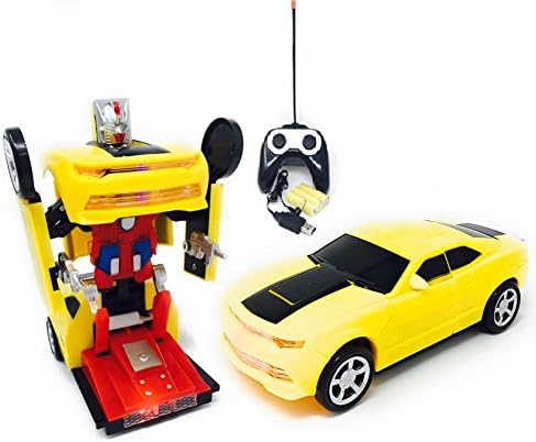 Toy Transforming Car to Robot with USB Rechargeable Batteries and Lights and Realistic Engine Sounds compare to Bumbleb - Transform remote control
