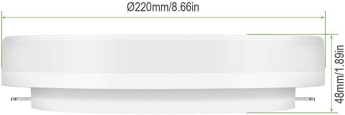LE Flush Mount Ceiling Light Fixture Waterproof LED Ceiling Light for Bathroom Porch, 5000K Daylight 15W (100W Equivalent) 1250lm Ceiling Lamp for Kitchen, Bedroom, Living Room, Hallway, Non Dimmable - - 