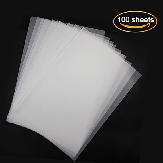 miteux Transparentpapier bedruckbar 100 Blatt Weiß Din A4 70g/qm Hochauflösend Feines Qualitätspapier Zum Basteln Skizzieren 