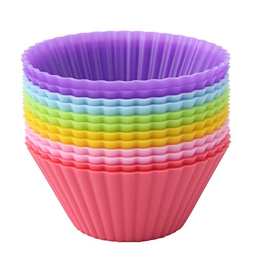 Crazy egg reusable silicone baking cups muffin molds (1…