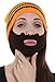 Simplicity Men's Women's Beard Hat Beanie Winter Warm Knit Outdoor Cap Orange