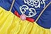 ReliBeauty Little Girls Puff Sleeve Princess Snow White Dress up Costume, Royal Blue &Yellow, 4T-4