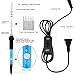 ESOLOM Soldering Iron Kit Electronics, 17-in-1 60w Adjustable Temperature Soldering Iron with ON/OFF Switch, 5pcs Soldering Iron Tips, Desoldering Pump, Tweezers, Stand, Solder, PU Carry Bag