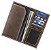 F&L CLASSIC Men's RFID Vintage Look Genuine full grain Leather Long Bifold Wallet Checkbook Wallets-CL-51333-G…