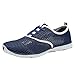 Men Women Quick Drying Mesh Athletic Aqua Water Shoes Lightweight Lace-up Walking Sneaker Shoes