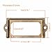 ISKYBOB 24 Pack Antique Label Holder Metal Name Card Frame for Furniture Cabinet Drawer Case,Bronze Color
