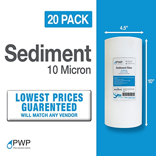 Sediment Melt Blown Water Filter 4.5x10 Jumbo 10 Micron 20 Pack