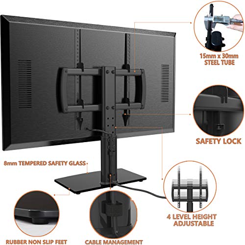 image for Hemudu Universal TV Stand/Base Tabletop TV Stand with Wall Mount for 2