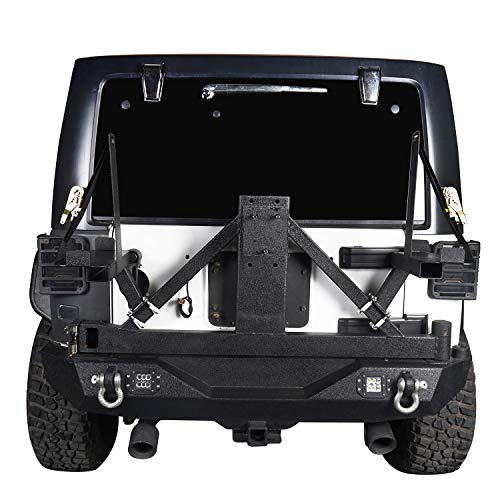u-Box Jeep Wrangler JK Spare Tire Jerry Can Mount Fit 5.3 Gallon (Jeep Wrangler JK 07-18)