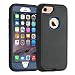 Co-Goldguard iPhone 6/6s Case,[Heavy Duty] [Litchi Pattern Series] Armor 3 in 1 Rugged Cover with Screen Bumper Shockproof Drop-Proof Tough Shell Case for Apple iPhone 6/6s 4.7 inch (Black&Blue)