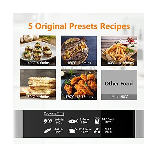 CUSIMAX-25L-Deep-Fat-Fryer-1200W-Touchscreen-Compact-Deep-Fryer-with-Timer-and-Temperature-Control-Stainless-Steel-Basket-and-Viewing-Window-Removable-Lid-Non-Stick-Oil-Tank-SilverBlack CUSIMAX 2.5L Deep Fat Fryer, 1200W Touchscreen Compact Deep Fryer with Timer and Temperature Control, Stainless Steel…