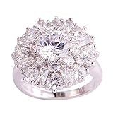 Psiroy Women's 925 Sterling Silver 5cttw CZ Filled Ring