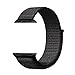 QIENGO For Apple Watch Band 42MM, Nylon Sport Loop with Hook and Loop Fastener Adjustable Closure Wrist Strap Replacment Band for iWatch Series 1/2/3, 42mm, Black ( Pinkish Weave Color in )