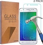[2 Pack] Samsung Galaxy J7 Screen Protector, NOKEA [Tempered Glass] with [9H Hardness] [Crystal Clear] [Easy Bubble-Free Installation] [Scratch Resist] (for Galaxy J7)