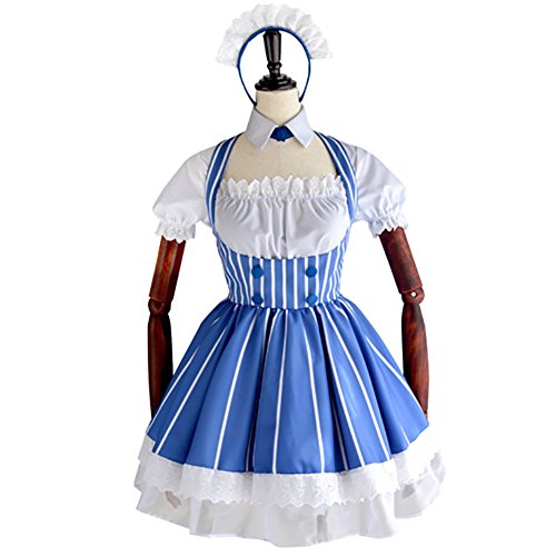 XCOSER Katou Megumi Costume Maid Cosplay Costumes Lolita Dress Suit