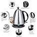Secura 1.2 Liter Stainless Steel Gooseneck Electric Water Kettle for Pour Over Coffee and Tea with 1000 Watts of Power