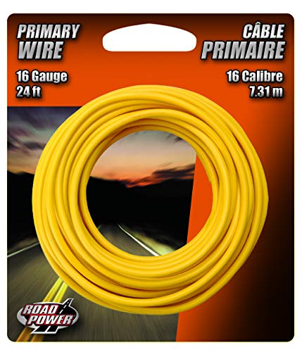 Coleman Cable 16-1-14 16-Gauge 24-Foot Automotive Copper Wire, Yellow
