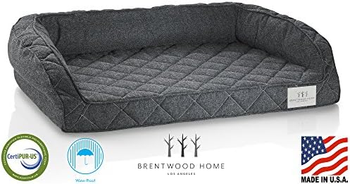 Brentwood Home Deluxe Gel Memory Foam Orthopedic Pet Bed, 100% Made in USA, Waterproof, CertiPUR-US