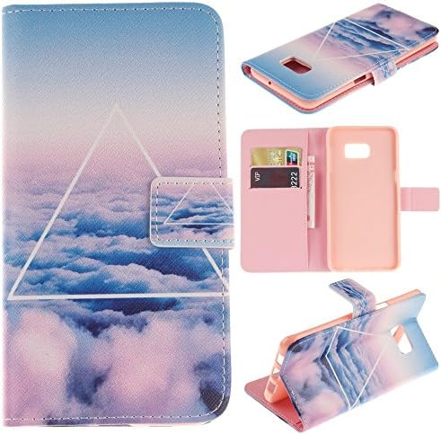 S7 Case,Galaxy S7 Wallet Leather Case,Robot Minions Tribe [Sky Clouds] PU Leather Snap Wallet Flip Kickstand Cover Case For Samsung Galaxy S7 (2016) [Built-in Card Slots/Cash Pockets]