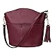 S-ZONE Women Small Cow Split Genuine Leather Crossbody Bucket Bag Shoulder Purse Handbag
