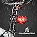 INTEY Tail Light USB Rechargeable, Red Bike Lights, Light Sensor & Intelligent Detection, 6 Modes