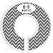 Baby Closet Size Dividers, Dark Gray, Set of 6 Organizers, Stripe, Chevron