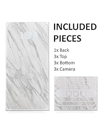 Textura de piedra de mármol blanco calcomanía de piel protectora para Samsung Galaxy S8 Plus Pegatina calcomanía de Wrap cubierta de 10 unidades Parent