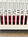 Boy Crib Skirt Woodland in Red and Black Buffalo Plaid by Twig + Bird Handmade in The USA