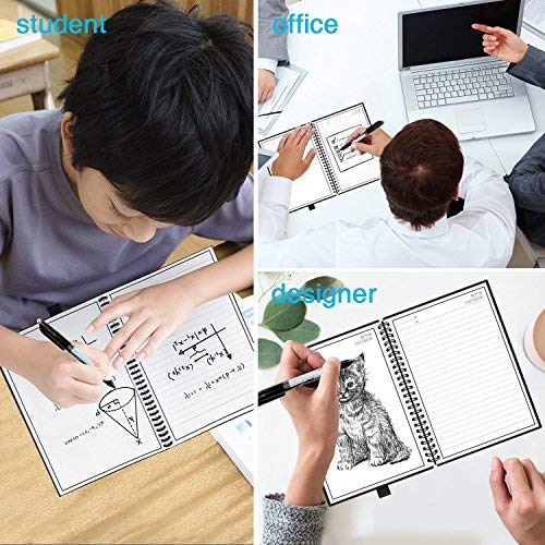 Reusable Erasable Smart Notebook Dotted Sketch Pads ICloud Storage Letter Size 40 Pages
