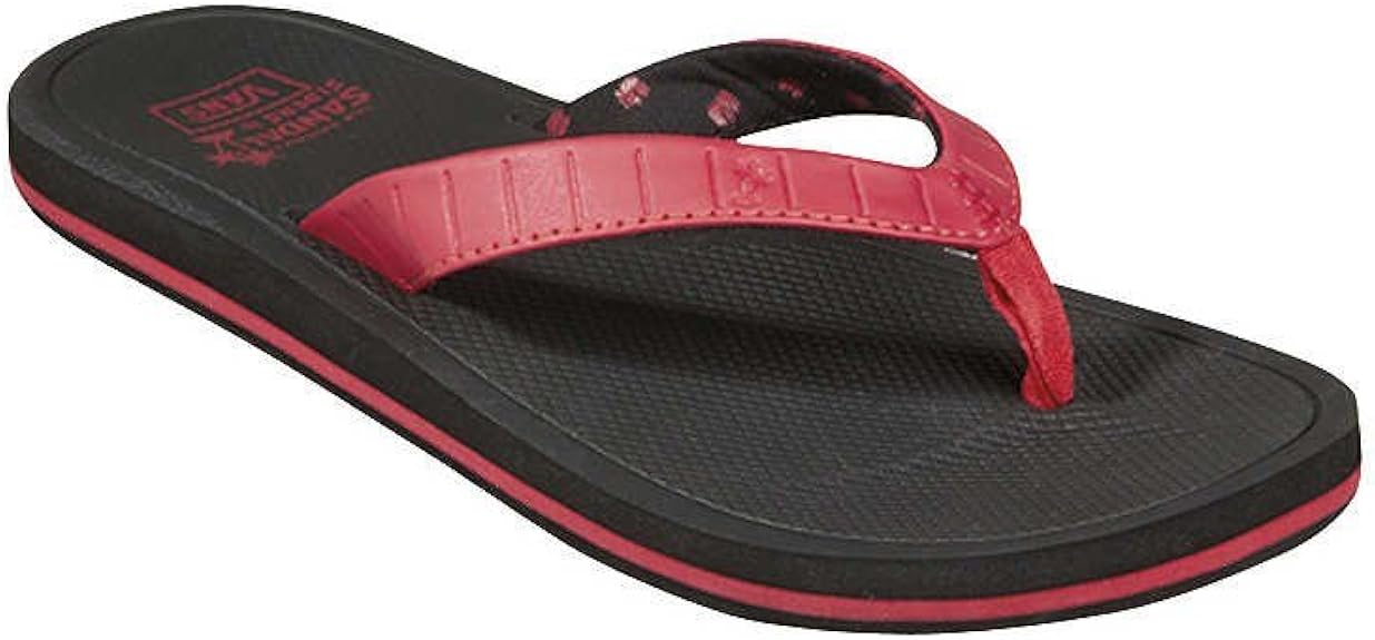 vans sandals red